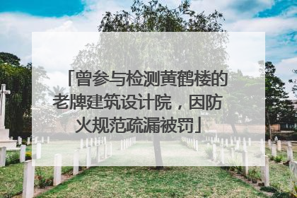 曾参与检测黄鹤楼的老牌建筑设计院，因防火规范疏漏被罚